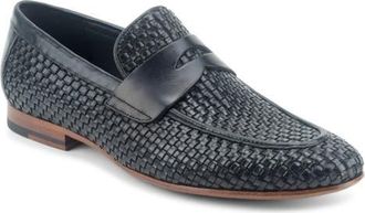 Warfield & Grand Auclair Woven Penny Loafer in Black at Nordstrom, Size 11.5