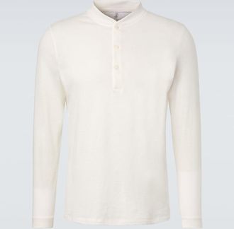 Brunello Cucinelli Linen and cotton Henley shirt
