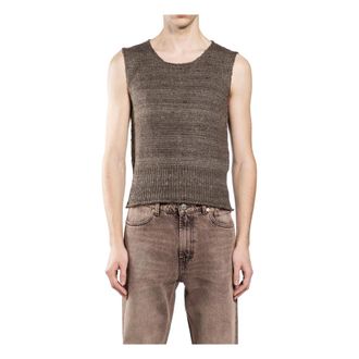 Our Legacy Pleaser Tank - male - Our Legacy - Sleeveless Jumpers - Brown - S - Knitwear