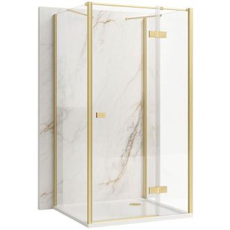 Rea Cabina De Ducha Rea Atlas 80x90 Brush Gold Right