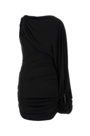 Andamane Black One Shoulder Mini Dress