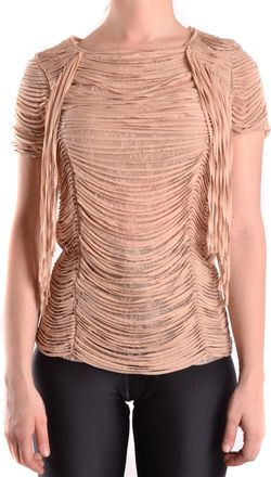 Elisabetta Franchi Camiseta Elisabetta Franchi Manga Corta Beige