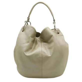 Loewe Pre-owned Handbags, female, Beige, Size: ONE SIZE Pre-owned Leather Shoulder Bag