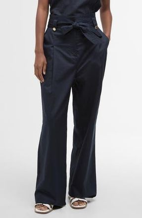 Barbour Elsie Cotton Sateen Pants in Dark Navy at Nordstrom Rack, Size 14 Us / 18 Uk