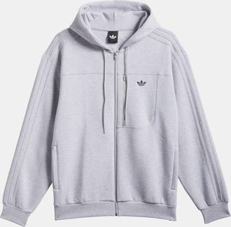 adidas Originals Mens Techinical Fleece Jacket in Grey Cotton - Size X-Small