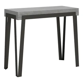 Itamoby Consolle Allungabile 90x40/196 Cm Rio Small Cemento Telaio Antracite