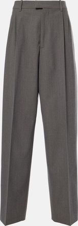 Bottega Veneta Mid-rise wool tricotine straight pants