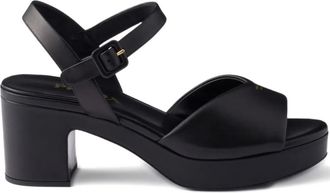 Prada 65 mm sandalen met plateauzool en gespbandje - Zwart