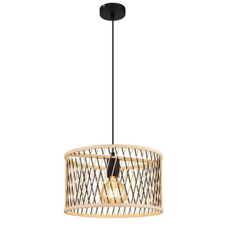 Netlighting Mali Wire Frame Pendant Ceiling Light Matt Black 1x E27