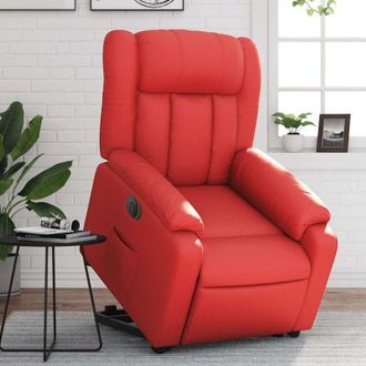 vidaXL Vidaxl - Sill&oacute;n Elevable El&eacute;ctrico Cuero Artificial Rojo