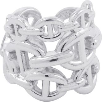 Herm&egrave;s Silver Silver 925 Band Ring (Pre-Owned)