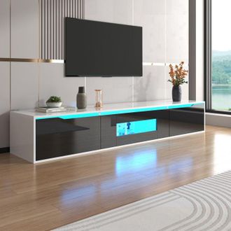 OEM Mobile Tv - 180 Cm Lucido - Nero E Bianco - Illuminazione Led - 3 Porte