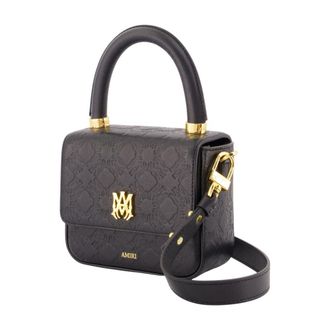 Amiri Womens Top Handle Bag Black Calfskin