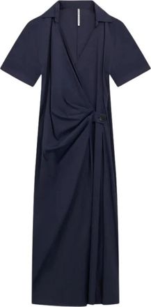 Liviana Conti L6Sk 30D43-1 - Dames - Wikkelkleedje - Blauw - L - Kleedjes