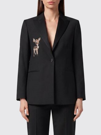 Philipp Plein Blazer corto monopetto Fairy in misto lana con applicazione di strass