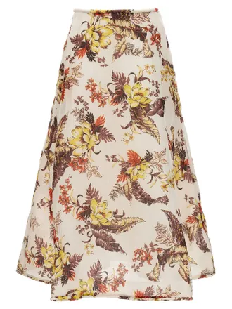 スカート ZIMMERMANN Woman Skirt Beige 4518SS251 SAN Zimmermann Cotton skirt with belt | Women's Clothing | Vitkac