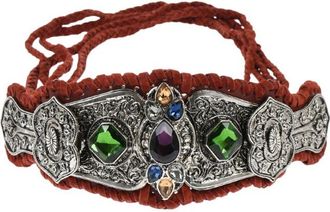 Dsquared2 Silver Brown Dreamcatcher Embellished Belt