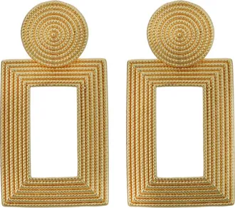 Panacea Textured Rectangle Drop Earrings in Gold at Nordstrom