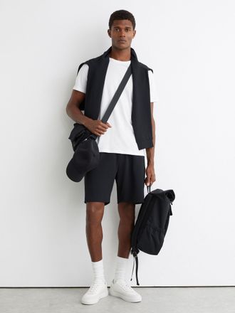 Reiss Navy Textured Drawstring Shorts, Xxl