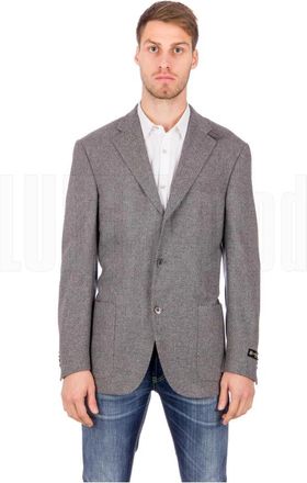 Corneliani Zachte Leiderjas - Heren - Blazers - Grijs - M - Jassen