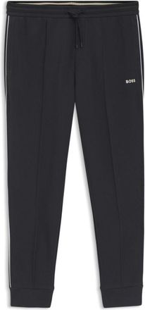 BOSS Piping-detail tracksuit bottoms in a cotton blend