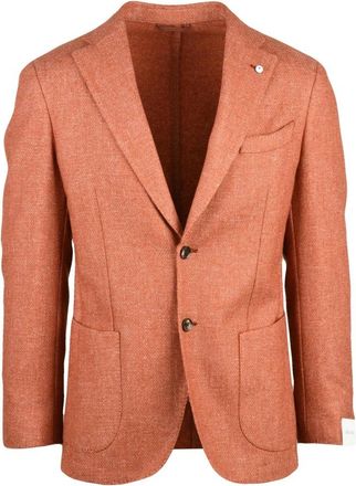 L.B.M. 1911 Giacca Stondata - Heren - Blazers - Rood - 2XL - Wol - Jassen