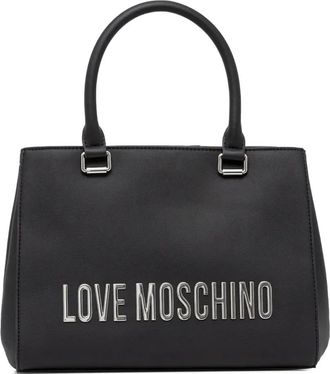 Love Moschino Shopper met print - Zwart