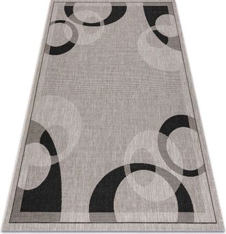 RugsX Rugsx - Alfombra De Cuerda Sisal Floorlux 20078 Plateado /negro Grey 120x170 Cm