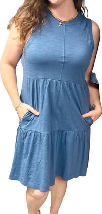 Velvet Heart Wylie Sleeveless Tank Top Cotton Dress In Denim Blue