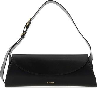 Jil Sander Cannolo Small Shoulder Bag - Dames - Schoudertassen - Zwart - ONE Size - Leer - Tassen