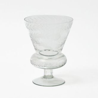 Mrs. Alice Veronica Engraved Glass Vase in Clear at Nordstrom
