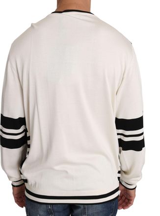 Dolce & Gabbana Mens Sweater Black Silk Polyester Nylon