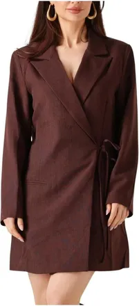 Ydence Ydence, Kleedjes, Dames, Bruin, L, Wol, Dames Jurken Dress April
