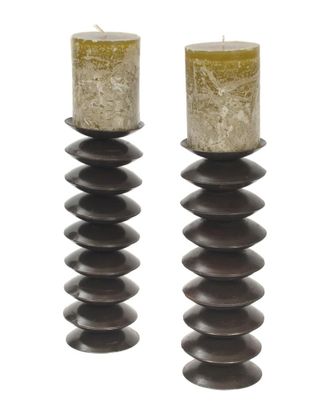 Go Home Disc Candlesticks