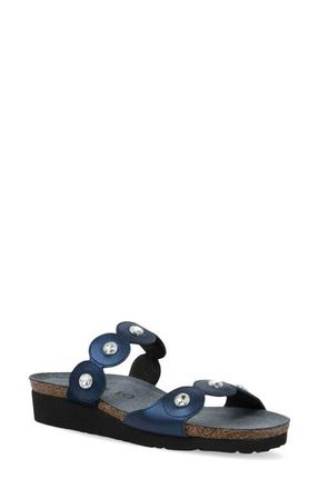 Naot Hailey Slide Sandal in Polar Sea Leather at Nordstrom, Size 10Us
