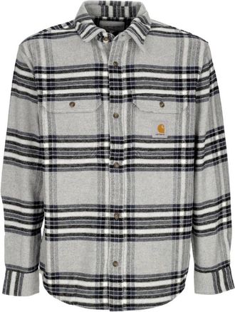 Carhartt Work in Progress Geruit Flanellen Overhemd - Heren - Casual Overhemden - Grijs - S - Katoen - Overhemden