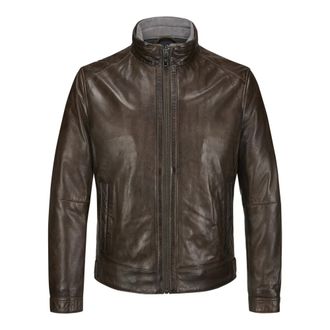 Milestone Leren jassen - Heren - Jassen - Bruin - Maat: XL Leer