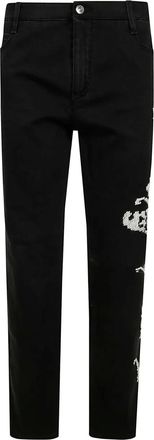 Ermanno Scervino floral-embroidered jeans - Black