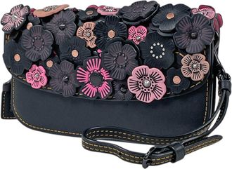 Coach Black Multi-Color Leather Clutch Bag (Pre-Owned)