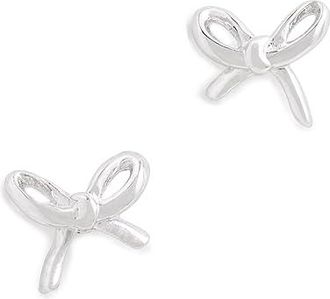 Kate Spade New York Girlie Pearlie Mini Bow Studs Earring Silver