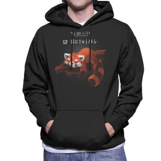 Cloud City 7 Red Panda to Do List Nothing Mens Hooded Sweatshirt