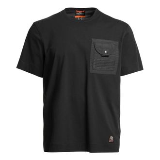 Parajumpers T-Shirts, male, Black, Size: L Malham T-Shirt