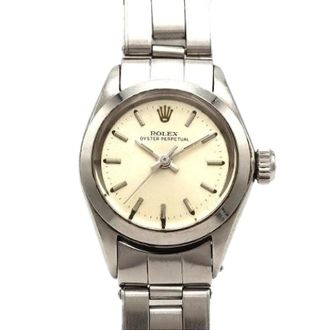 Rolex Pre-owned Oyster Perpetual Stainless Steel Automatic - Dames - Vintage Horloges - Grijs - ONE Size - Vintage