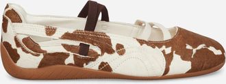 Puma Women s Speedcat Ballet Cow Print Shoes Chocolate Brown / Warm White