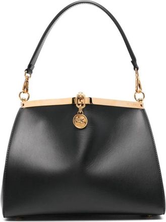 Etro Zwarte Leren Paneel Kettingtas - Dames - Handtassen - Zwart - ONE Size - Su&egrave;de - Tassen