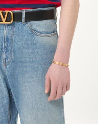 Valentino Garavani Bangle Rockstud In Metallo Uomo ORO L