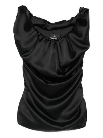 Vivienne Westwood Ginnie draped top - Black