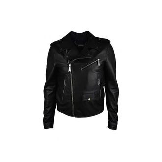 Philipp Plein Jassen, Heren, Zwart, M, Leer, Perfecto Jacket