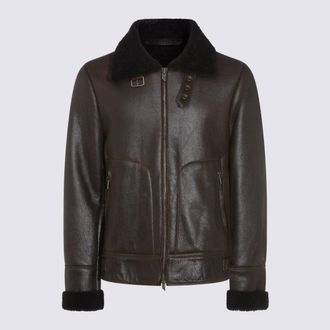 Salvatore Santoro Brown Leather Jacket