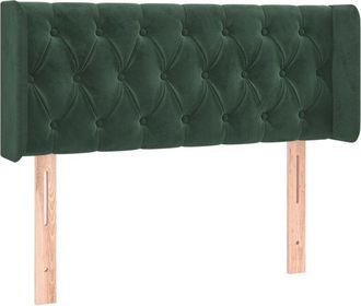 vidaXL Cabecero De Terciopelo Verde Oscuro 103x16x78/88 Cm Vidaxl